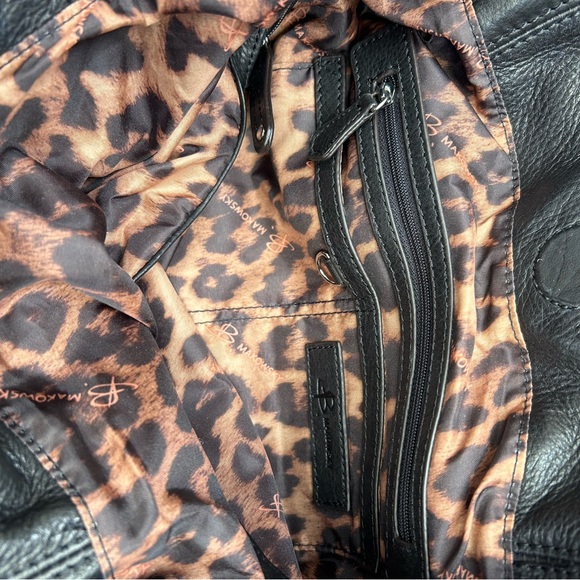 B. Makowsky Black Leather Large Tote - Picture 8 of 11